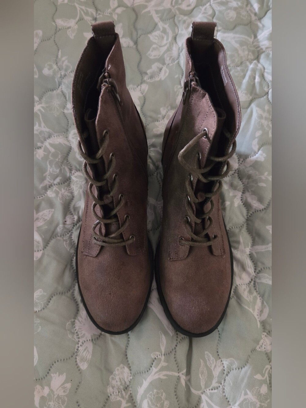 Sun + Stone Women's Combat Boots Brown & Black US 6